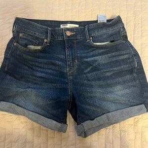 Signature by Levi Strauss Dark Blue Jean Shorts-29 size 8